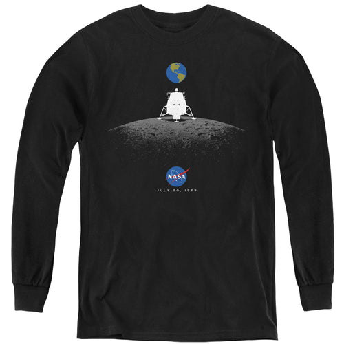 NASA Moon Landing Simple Youth Long Sleeve T-Shirt