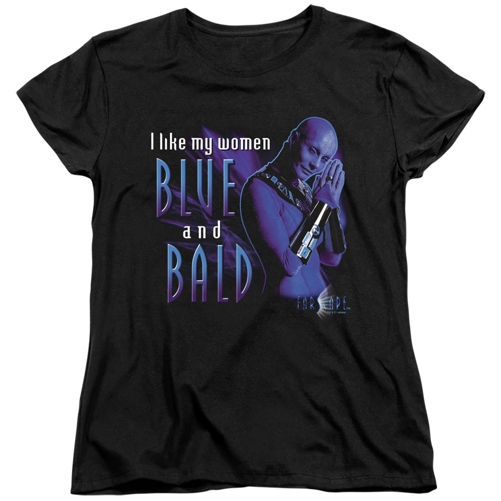 Farscape Blue And Bald Womens T-Shirt