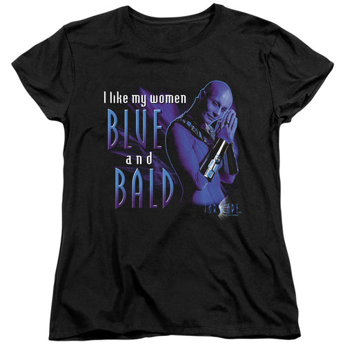 Farscape Blue And Bald Womens T-Shirt