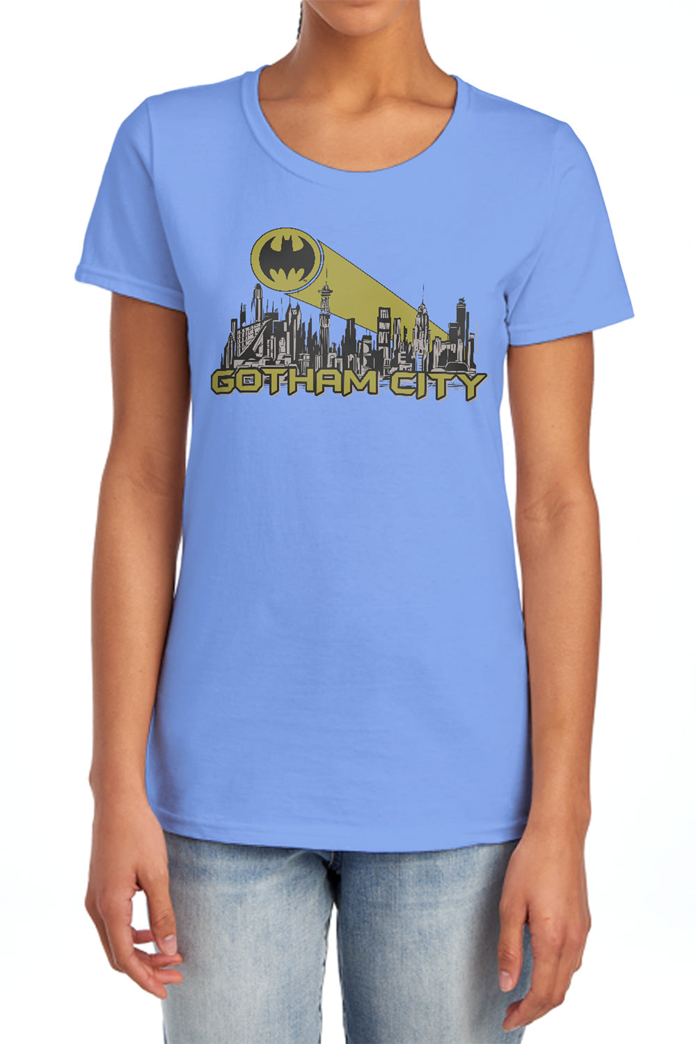 Batman Gotham Skyline Womens T-Shirt