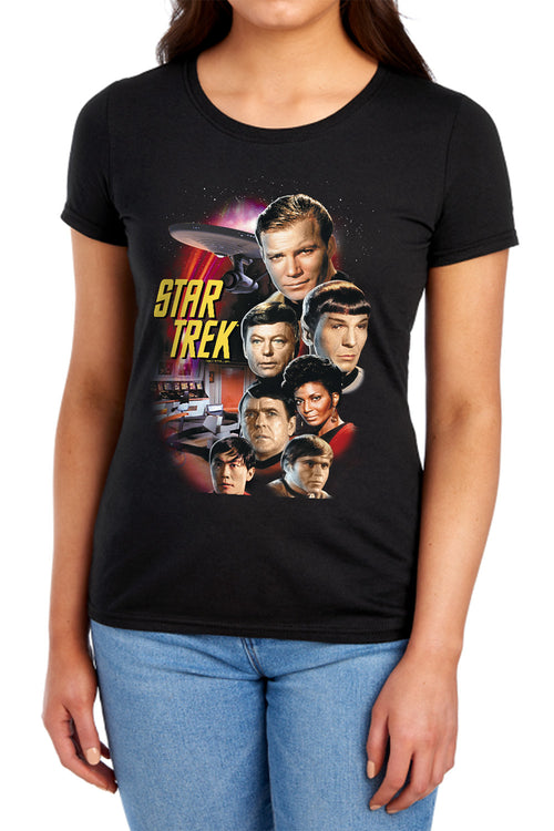 Star Trek The Classic Crew Womens T-Shirt