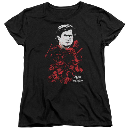 Army of Darkness Pile Of Baddies Womens T-Shirt