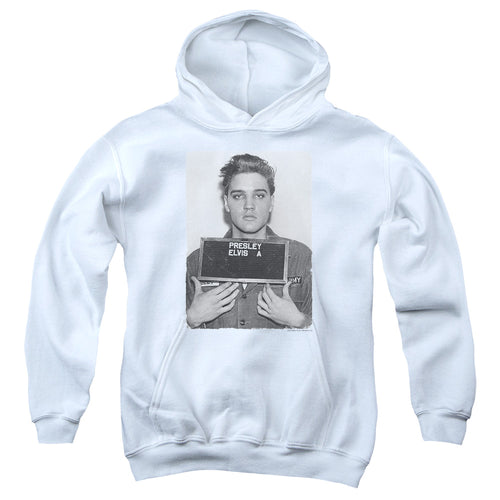 Elvis Presley Army Mug Shot Youth Hoodie