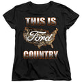 Ford Go Further Orange Camo Womens T-Shirt