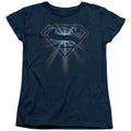 Superman Glowing Shield Womens T-Shirt