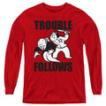 Monopoly Trouble Follows Evergreen Youth Long Sleeve T-Shirt