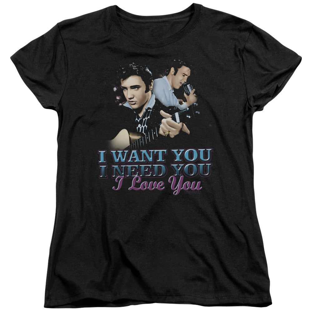 Elvis Presley I Want You Womens T-Shirt
