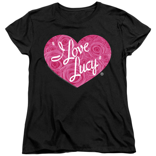 I Love Lucy Floral Logo Womens T-Shirt