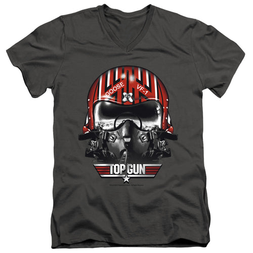 Top Gun Goose Helmet V-Neck T-Shirt