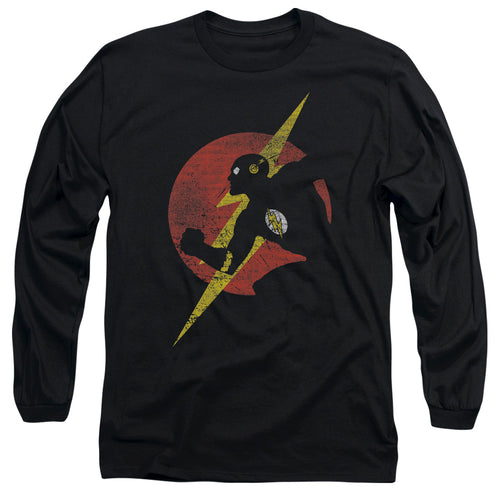 Justice League Flash Symbol Knockout Long Sleeve T-Shirt