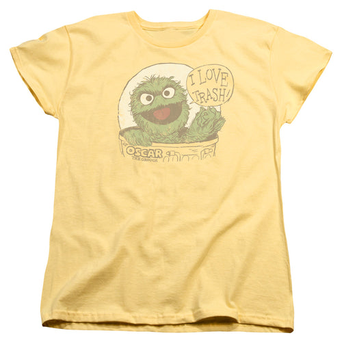 Sesame Street I Love Trash Womens T-Shirt
