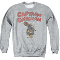 Captain Caveman Distressed Logo Crewneck Sweatshirt