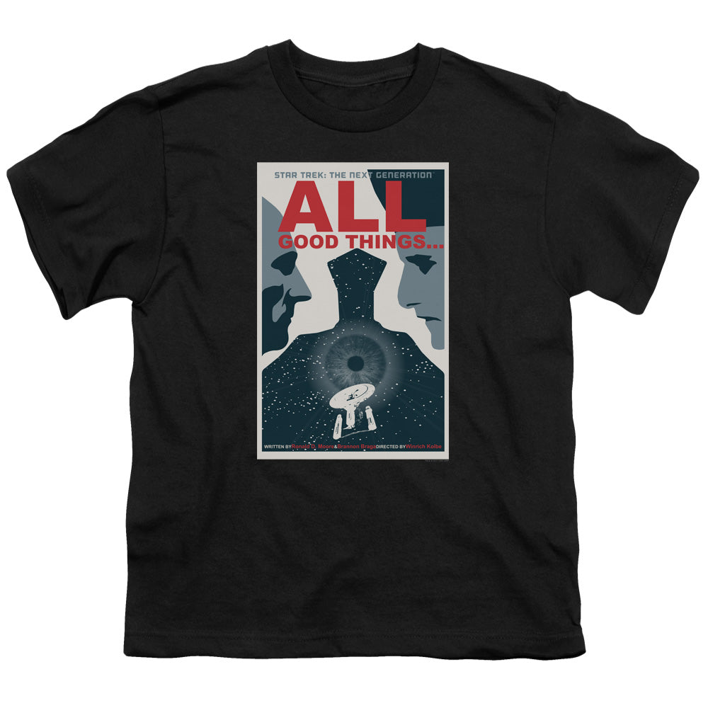 Star Trek All Good Things Black Youth/Toddler T-Shirt