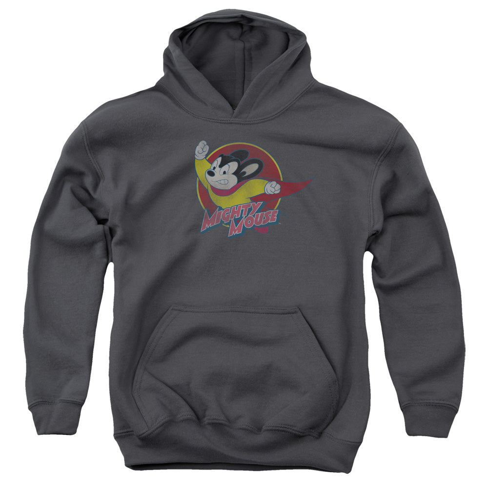 Mighty Mouse Mighty Circle Charcoal Youth Hoodie