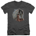 Wild Wings Painted Horses V-Neck T-Shirt
