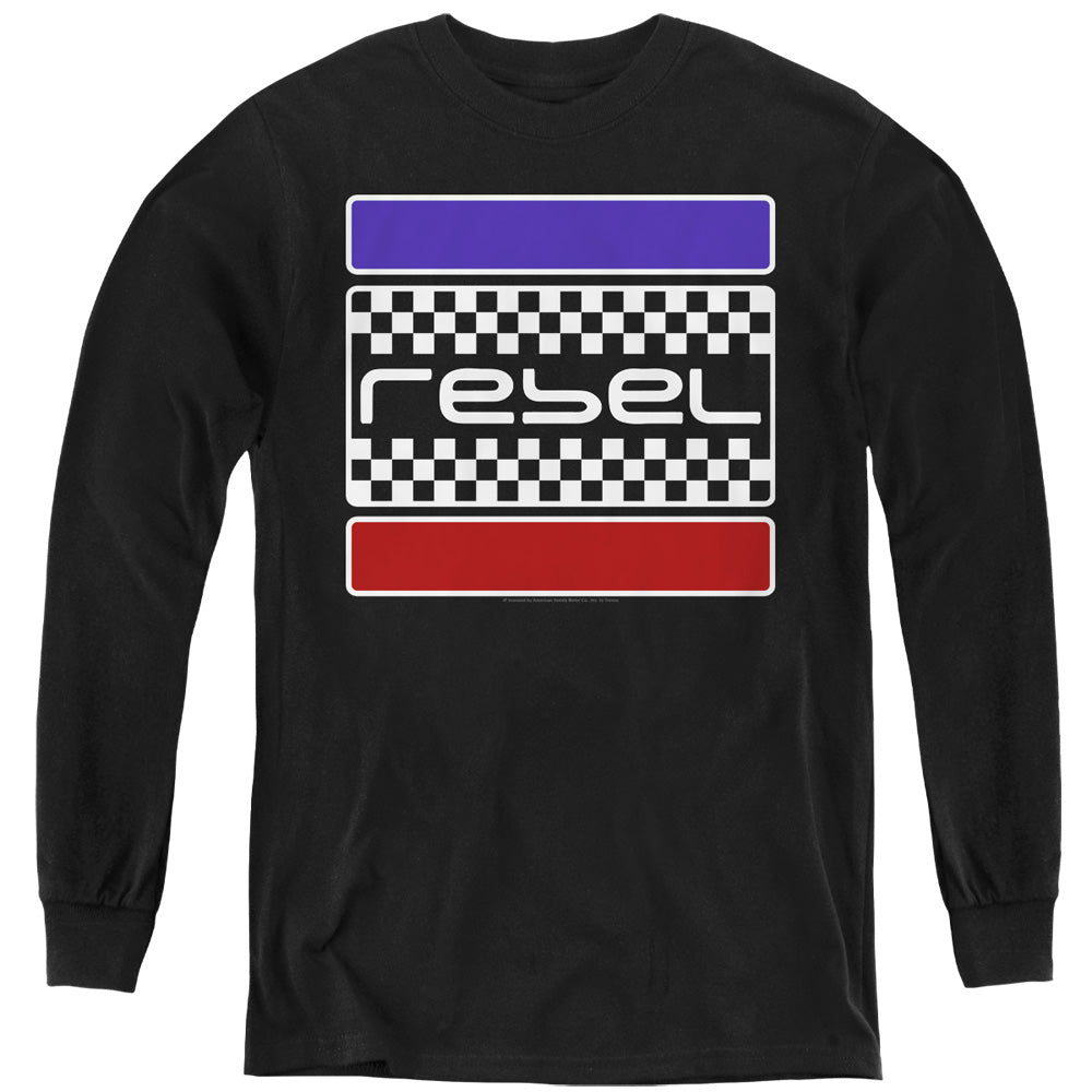 Honda Rebel Checkers Youth Long Sleeve T-Shirt