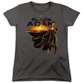 Black Adam Black Adam Logo With Character Womens T-Shirt