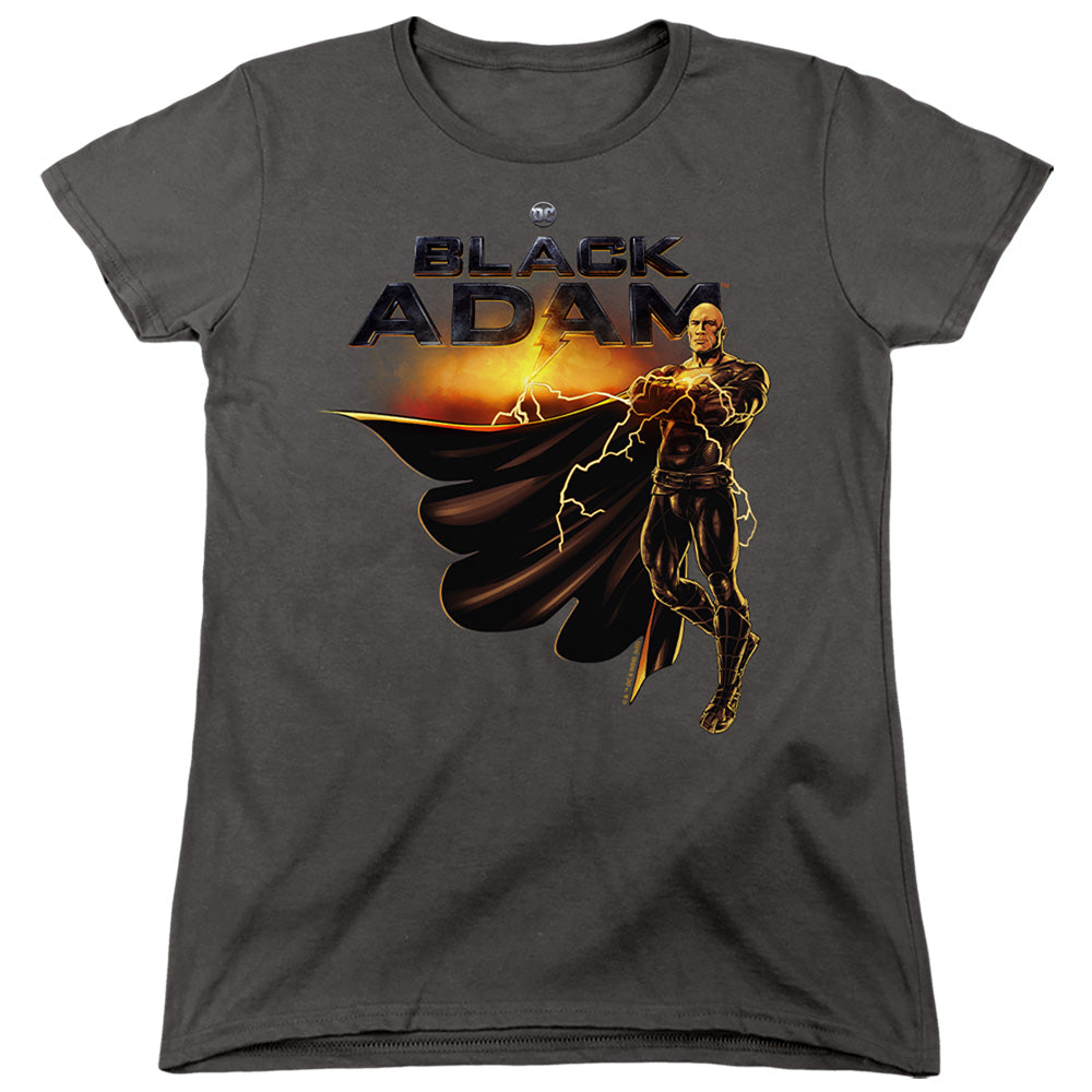 Black Adam Black Adam Logo With Character Womens T-Shirt
