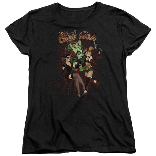 Justice League Bad Girls Womens T-Shirt