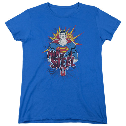 Superman Steel Pop Womens T-Shirt