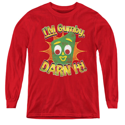 Gumby Darn It Youth Long Sleeve T-Shirt