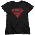Superman Elephant Rose Shield Womens T-Shirt