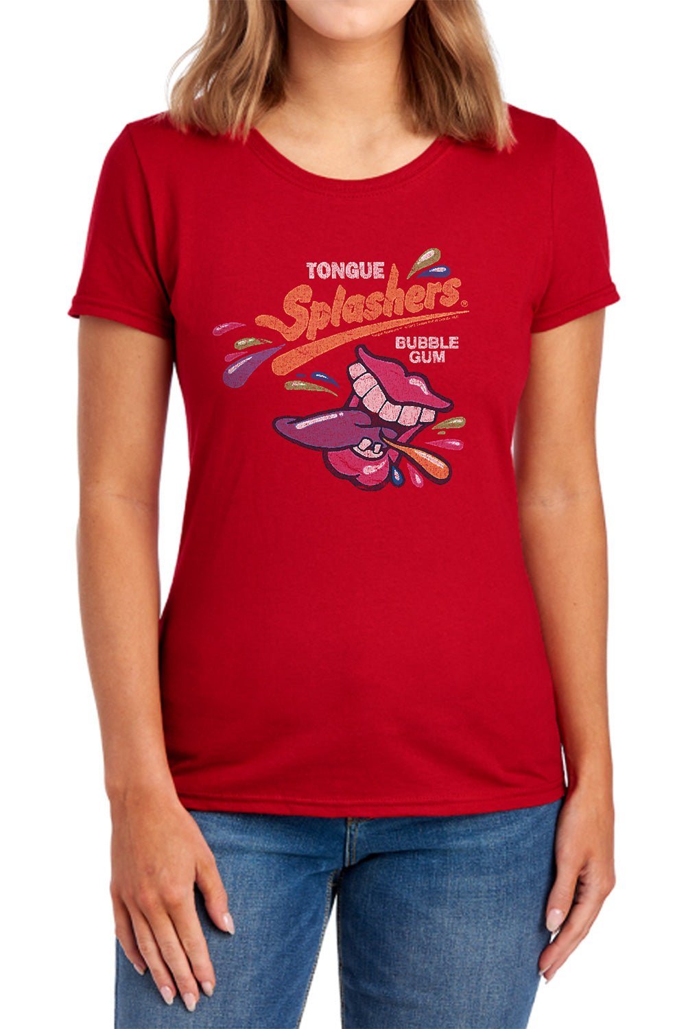 Dubble Bubble Distress Logo Womens T-Shirt
