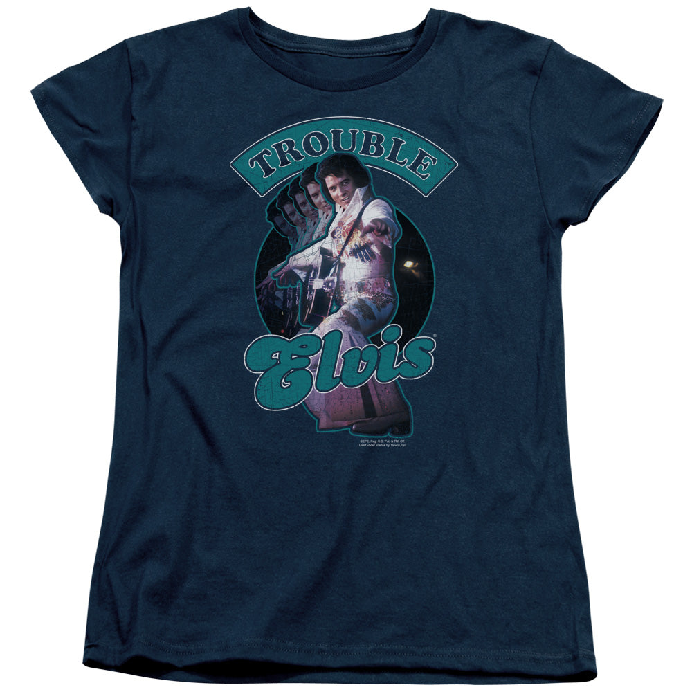 Elvis Presley Total Trouble Womens T-Shirt