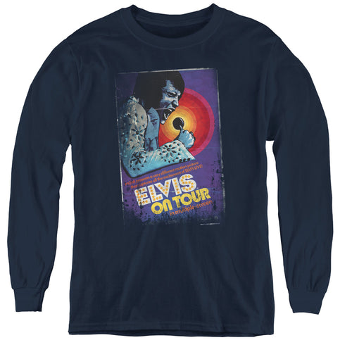 Elvis Presley On Tour Poster Youth Long Sleeve T-Shirt