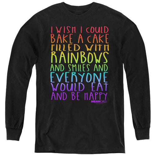 Mean Girls Rainbows and Cake Youth Long Sleeve T-Shirt