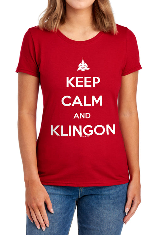 Star Trek Keep Calm and Klingon Womens T-Shirt