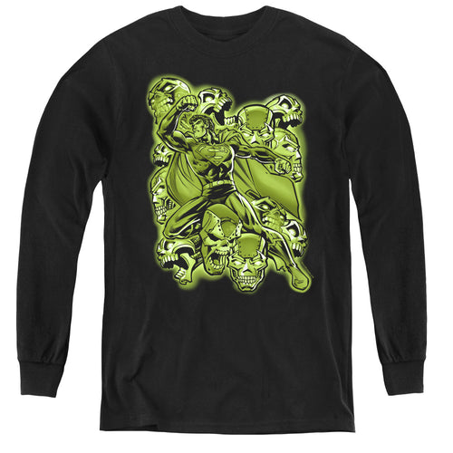 Superman Metallo Mayhem Youth Long Sleeve T-Shirt