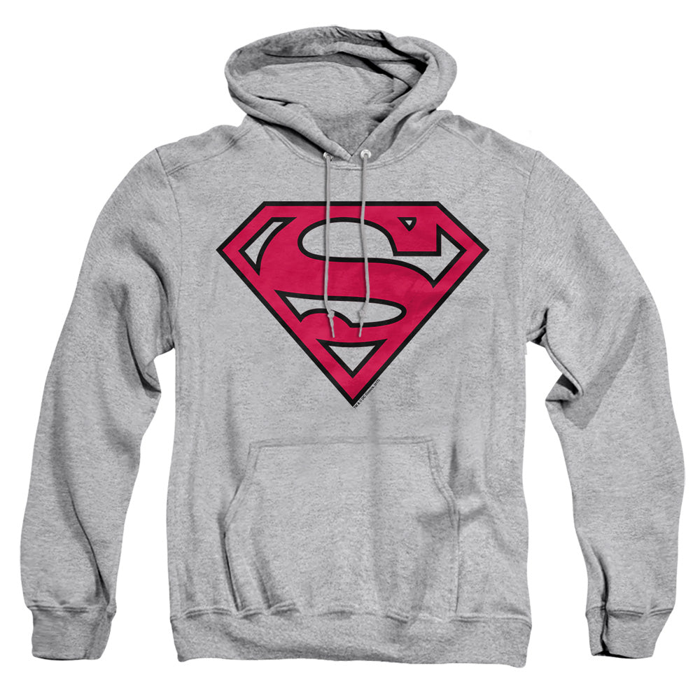 Superman Red & Black Shield Athletic Heather Pullover Hoodie