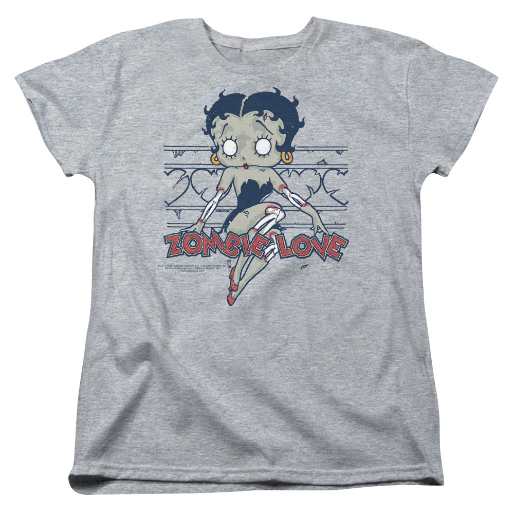 Betty Boop Zombie Pinup Womens T-Shirt
