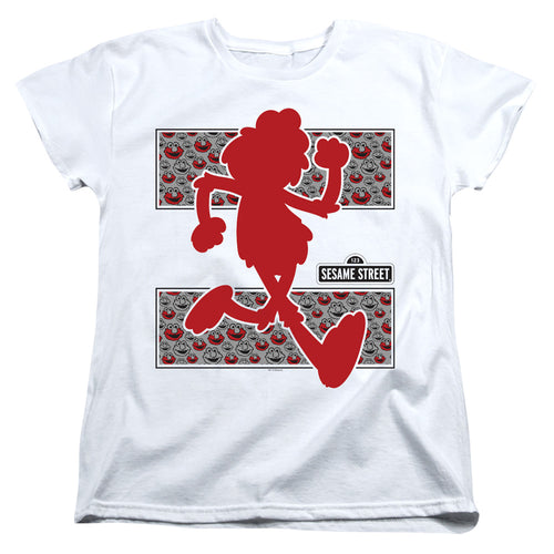 Sesame Street Elmo Runs Womens T-Shirt