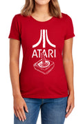 Atari Joystick Logo Red Womens T-Shirt
