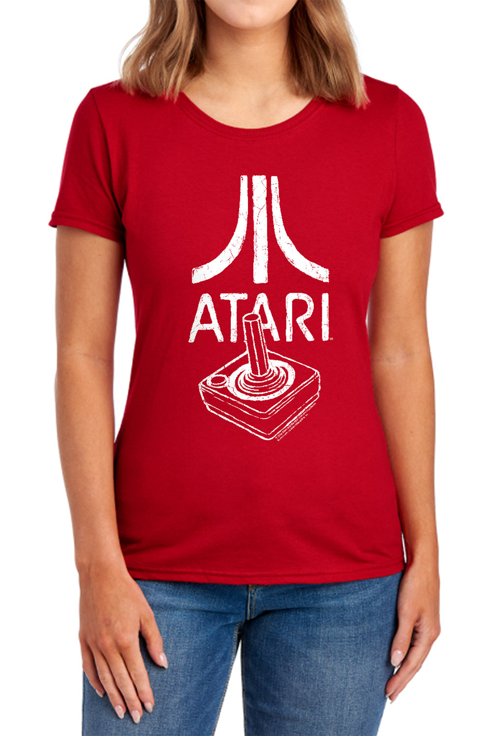 Atari Joystick Logo Red Womens T-Shirt
