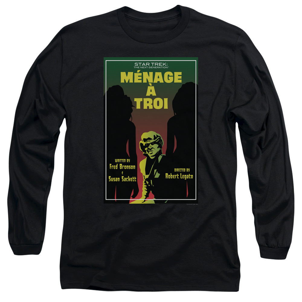Star Trek Ménage à Troi Black Long Sleeve T-Shirt