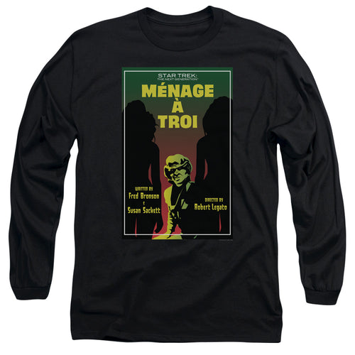 Star Trek Ménage à Troi Black Long Sleeve T-Shirt
