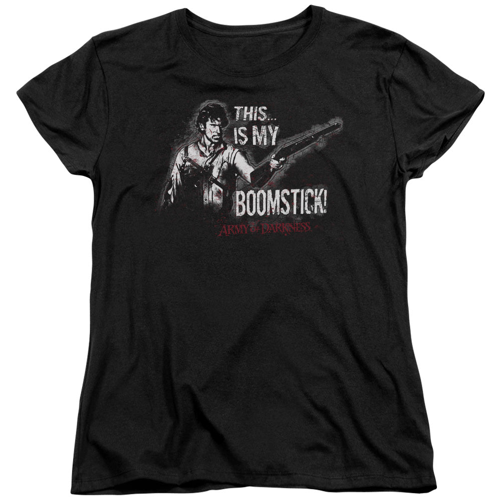 Army of Darkness Boomstick Womens T-Shirt