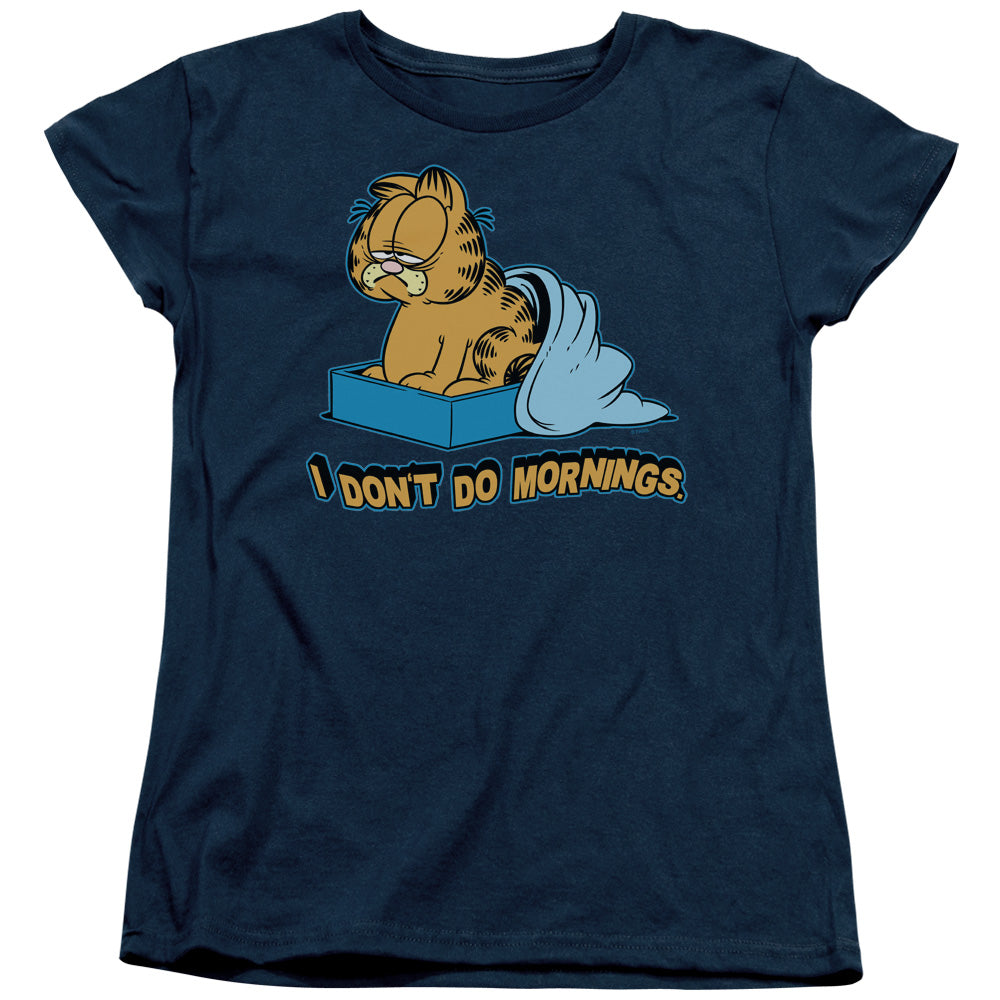 Garfield I Dont Do Mornings Womens T-Shirt
