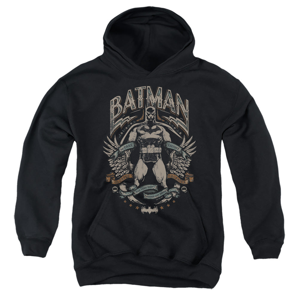 The Batman Gotham Hero on Black Youth Hoodie