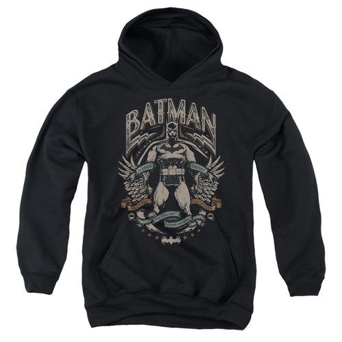 The Batman Gotham Hero on Black Youth Hoodie