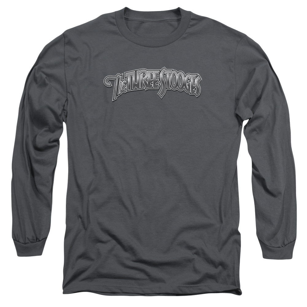 The Three Stooges Metallic Logo Long Sleeve T-Shirt