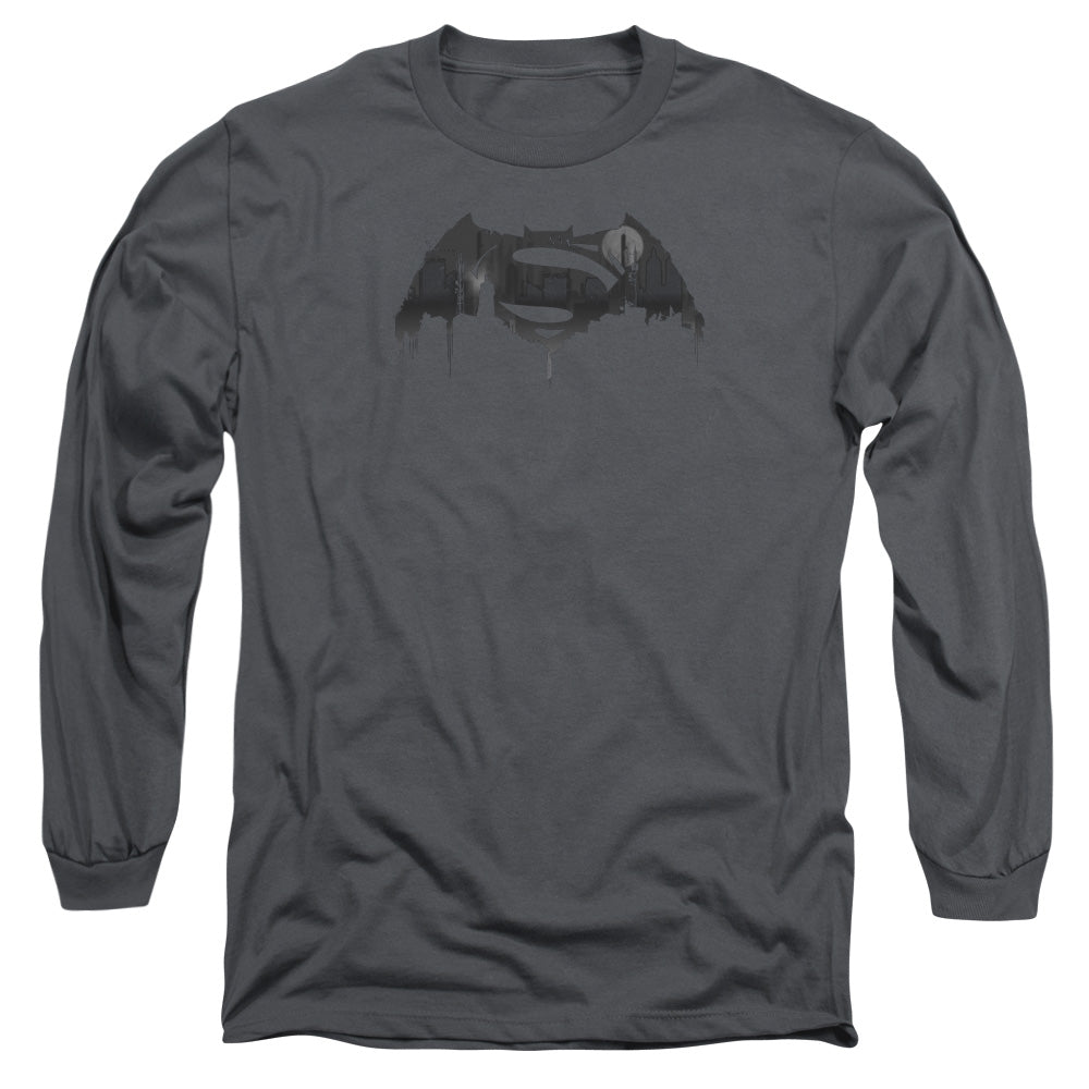 Batman v Superman Cityscape Logo Long Sleeve T-Shirt