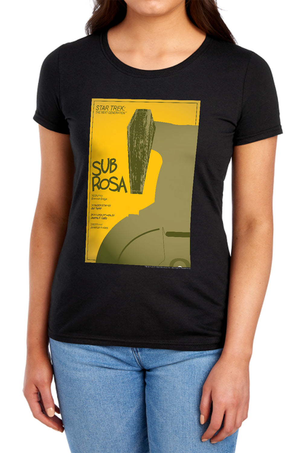 Star Trek Sub Rosa Black Womens T-Shirt