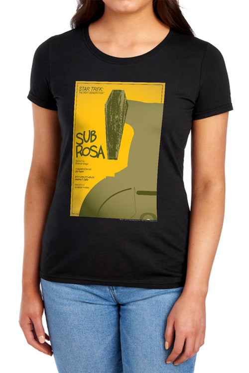 Star Trek Sub Rosa Black Womens T-Shirt