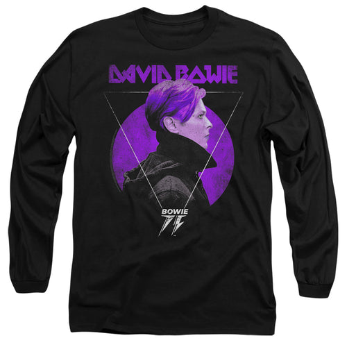 David Bowie Side Profile 75 Logo Long Sleeve T-Shirt