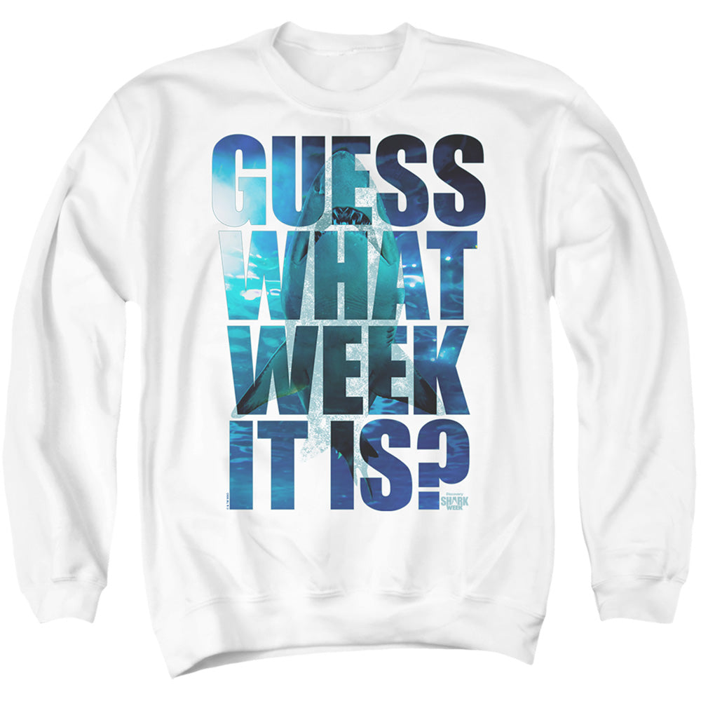 Shark Week Guess What Week It Is Crewneck Sweatshirt