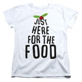 Christmas Just Here for the Food Womens T-Shirt